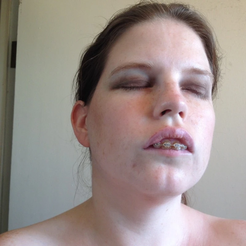 Before adding shimmer and liner.